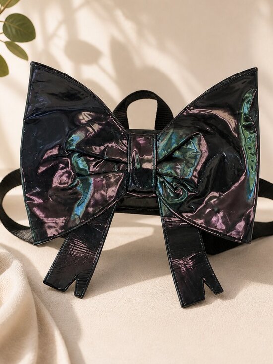 Fortnite Oversized Bow Backpack Black Patent Cosplay Kawaii Statement Bag main image 10